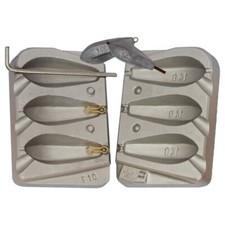 Stampo Piombo pesca Torpedo Gr. 140-140-140 gancio n°1 e scorrevole F 10