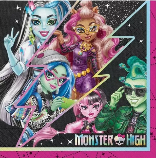 Monster High Party Napkin Lot – Luncheon & Beverage – NIP - Image 4 of 4