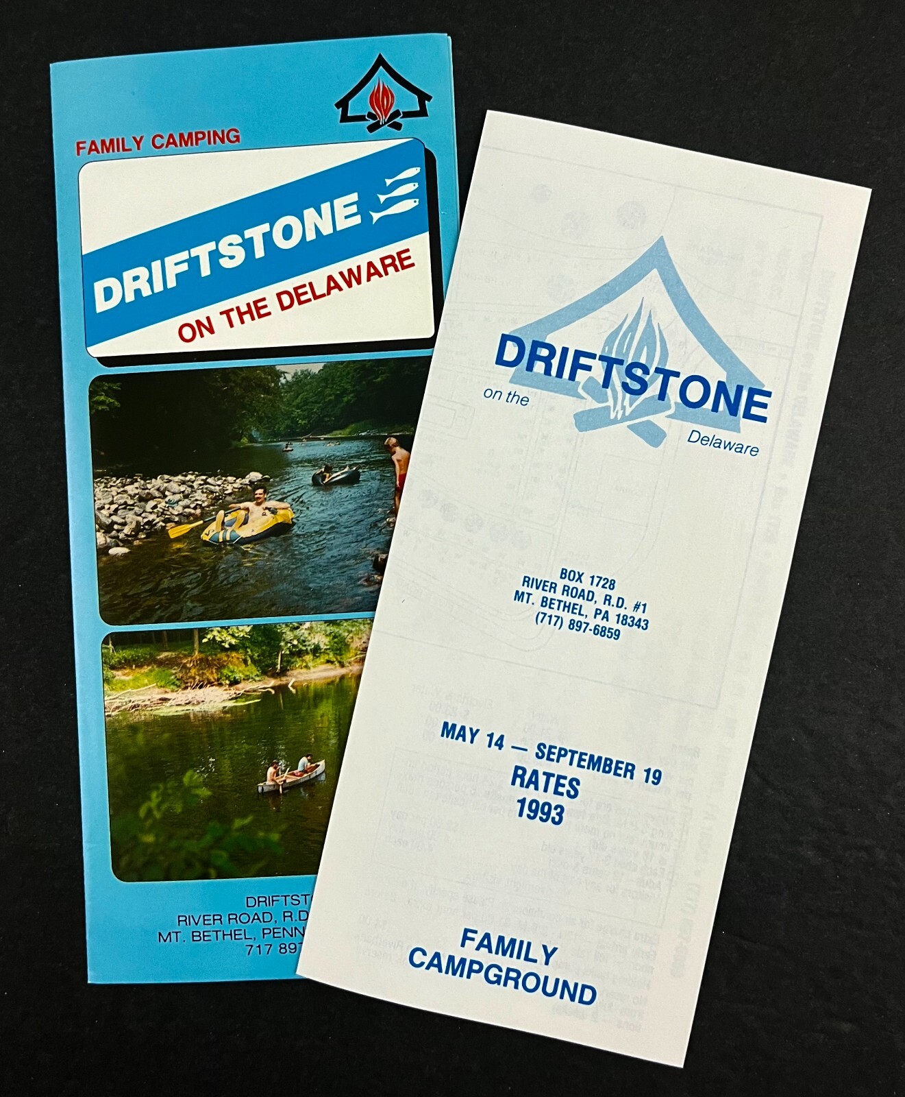 Pamphlet Header 1993 Mt Bethel PA Driftstone Delaware River Family Camping Vintage ...