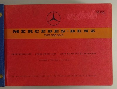 Teilekatalog / Ersatzteilliste Mercedes Benz W112 300 SE Cabrio Coupé v. 05/1967