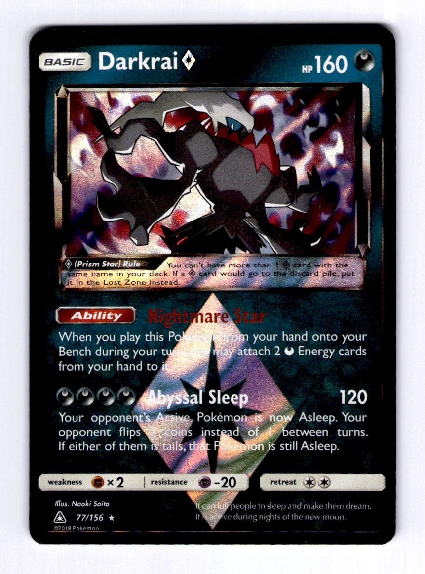 Darkrai Prism Star SM - Ultra Prism #77 (2018) Holo NM Pokemon
