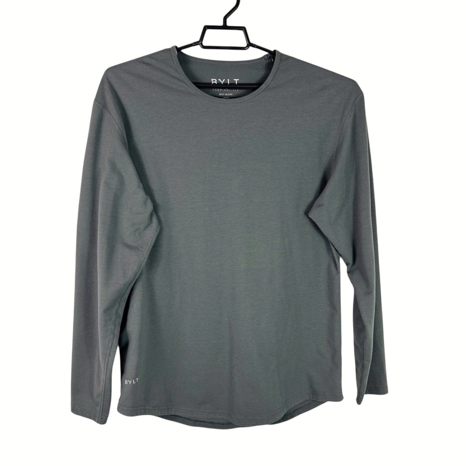 BYLT Mens L Drop Cup Long Sleeve Tee Shirt Green EUC