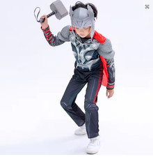 UK STOCK FAST Kids Boys Superhero Thor Cosplay Costume Helmet Hammer BOOK DAY