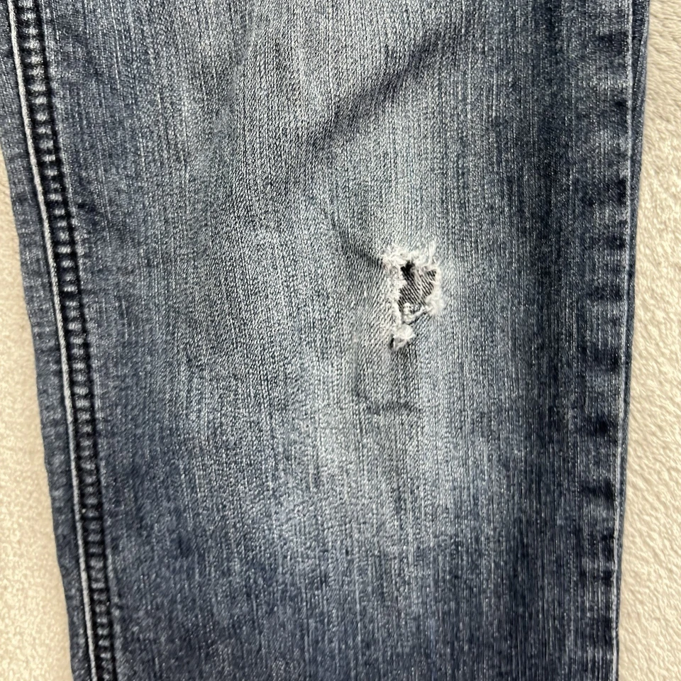 Y2K Jolt Elastic Stretch Waist Flared Jeans Women's Size 32x28 Blue Denim Size 7 - Image 4 of 4