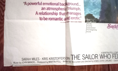 1976 The Sailor Who Fell From Grace With the Sea Quad Movie Poster 30x40 - Picture 7 of 9