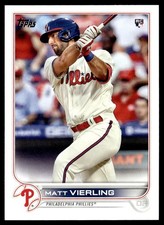 2022 Topps Matt Vierling Rookie Philadelphia Phillies #316