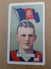 1934 VFL ALLENS IRISH MOSS GUM JUBES CARD - No.69 George MARGITICH (MELBOURNE)