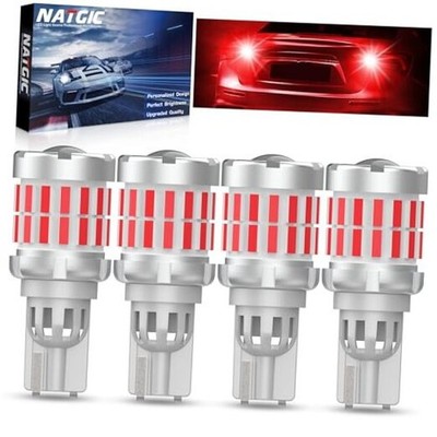 T15 921 W16W Led Bulbs Canbus Error Free For Tail 3rd High Mount Brake 4PCS Red