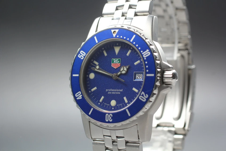 [Near MINT] TAG Heuer Professional 1500 WD1214-G-20 Qz Blue Dial 38mm Mens Watch - Image 4 of 4