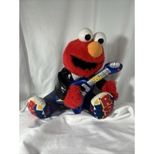 Rock N Roll Elmo Sesame Street Tyco Sings and Shakes Works, Leather Needs Repair