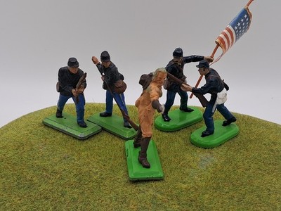 Sammlung von 5 ACW Union Truppen plus Custer 7th Cavalry Britains Detail Lot #7
