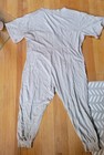 Natural Life Medium Oversized Grey And Pink Trim Charlie V Neck Jumpsuit With... — photo 4