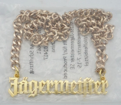 Jägermeister Kette Goldkette (kein Echtgold) Massiv Rapper Gangster Chain