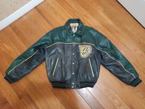 Vintage 90s Avirex ACD Leather Varsity Jacket M