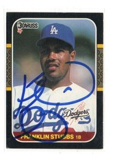 FRANKLIN STUBBS LOS ANGELES DODGERS 1987 DONRUSS  IP/TTM AUTOGRAPH AUTO