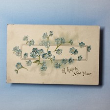 Happy New Year Postcard C1910 Forget Me Nots Raphael Tuck Art