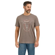 Wrangler Men's Heather Brown Longhorn Graphic T-Shirt 112368645