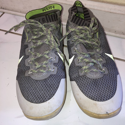 Nike Free Hyperfeel Outdoor Trail Running Shoes Mens 9 Grey Volt 