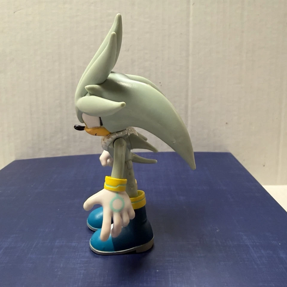 Figura de acción Jakks Pacific Sonic the Hedgehog Silver 2021 4" Sega suelta usada en excelente estado Foto 4 de 4