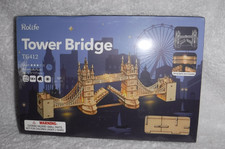 Rolife 113Pcs DIY 3D Wooden Puzzles Tower Bridge Assembling Toys Gift for Adult