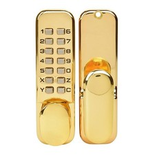 Push Button Mechanical Digital Door Lock Brass