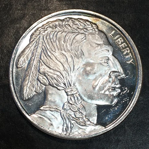1oz Silver Bullion Buffalo and Indian Style WE COMBINE SHIPPING #R859