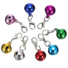 24Pcs Decorative Bell Pendant Keychains Electroplated Copper Durable Keyrings