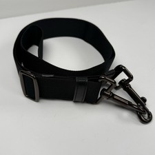 COACH Black Nylon Leather Wide Bag Strap Adjustable Gunmetal Hardware.