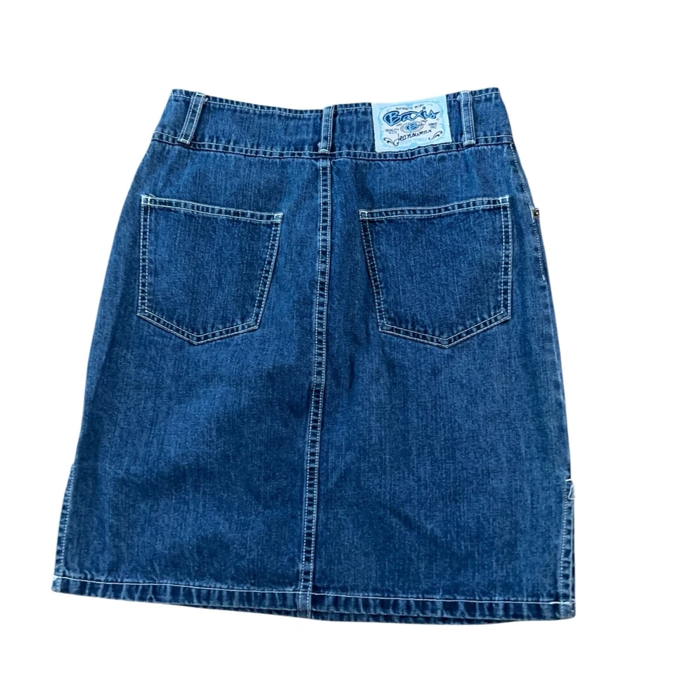 Vintage Y2K Baxis Jean Denim Skirt Made in USA | Waist 28” ^ - Image 3 of 4