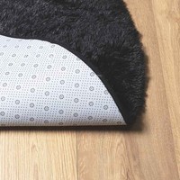 Teppich Shaggy Hochflor Navarra Schwarz 300X200 Cm Polyester