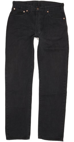 Jeans Levi's 401 Homme Noir - Taille W36 L33 - Coupe Straight Regular - Occasion Très Bon état - Vintage Denim