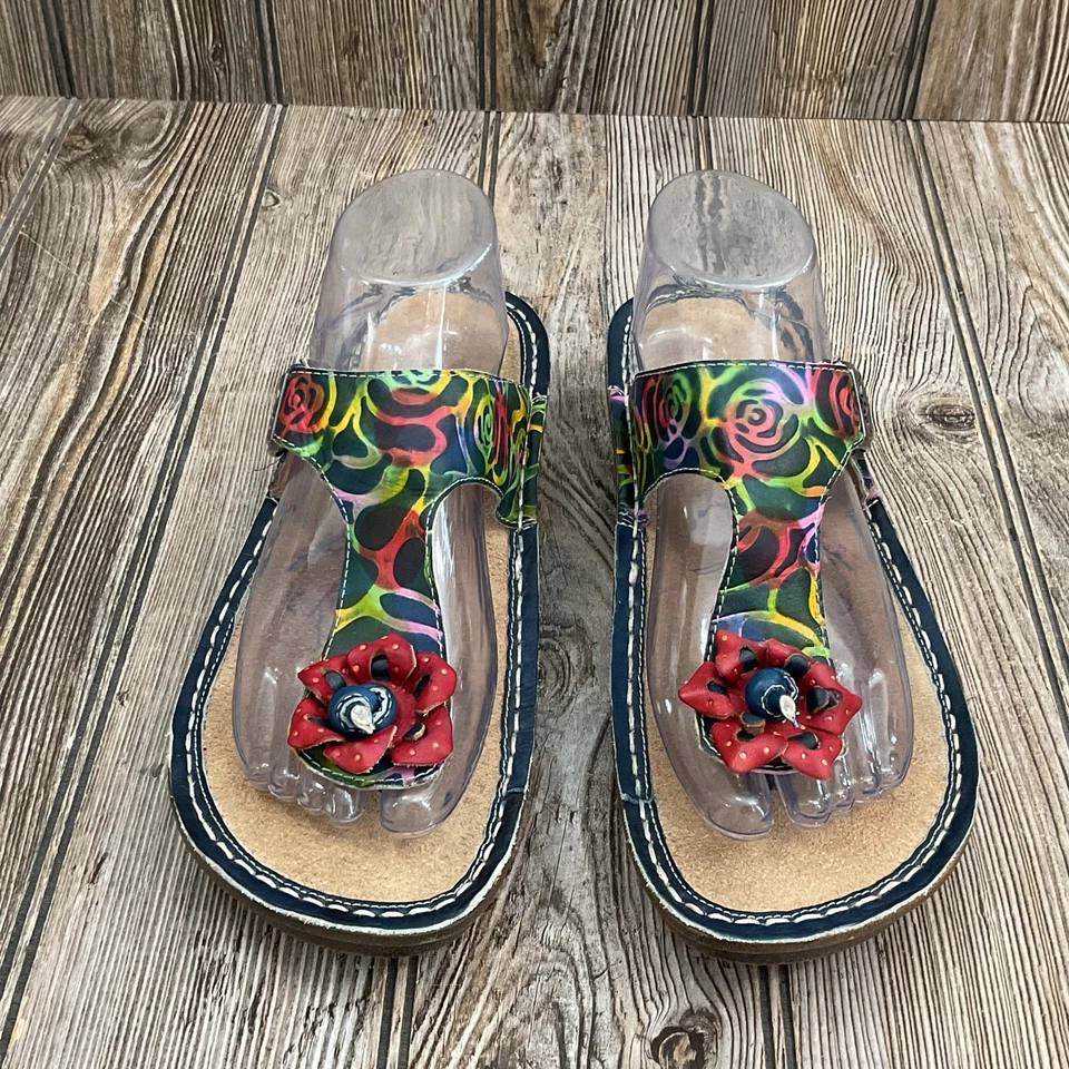 SPRING STEP L'Artiste  ALDORA Floral Thong Colorful Sandal Sandals Size 10 -10.5 - Image 3 of 4