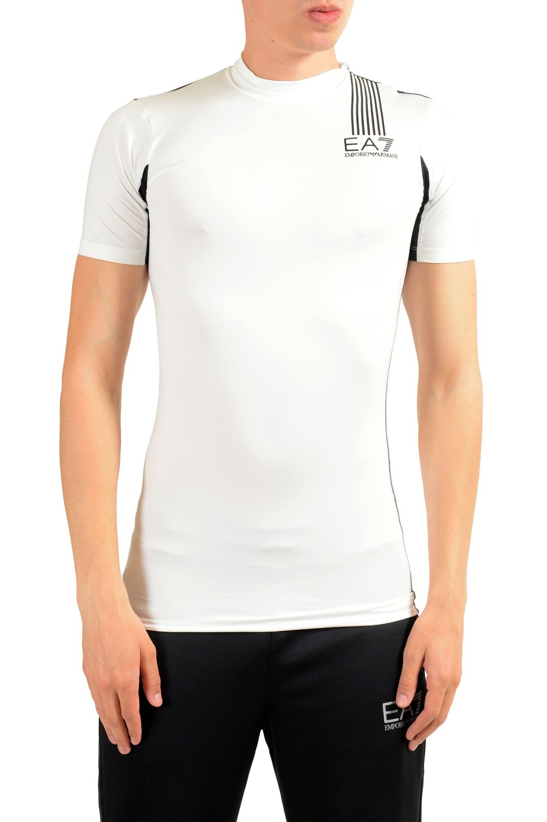Emporio Armani EA7 Tech M Мужская белая футболка с высоким воротом Размер S M L XL 9490₽