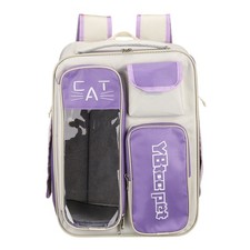 Pet Portable Travel Backpack Carrier for Small Cat Pet Dog Purple