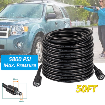 #ad High Pressure Washer Hose 15M 50FT 5800PSI M22 14mm Power Washer Extension Hose $20.98