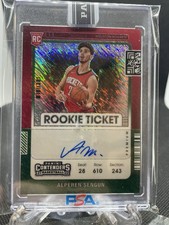 2021-22 Panini Contenders Alperen Sengun Auto RC Rookie Ticket Black Box 1/1 116