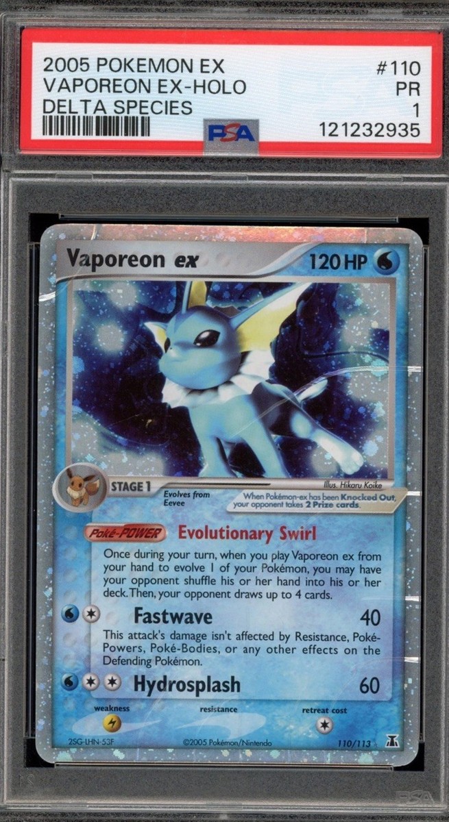 Vaporeon ex 110/113 Delta Species Holo for sale online | eBay