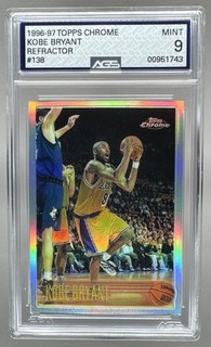 Kobe Bryant 1996 Topps Chrome #138R Refractor Rookie RC AGS 9