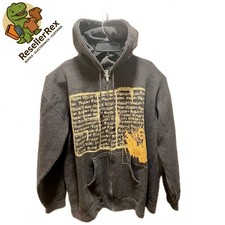 Line to Ride M6 Mens Charcoal Graphic Full Zip Hoodie Sweatshirt XL