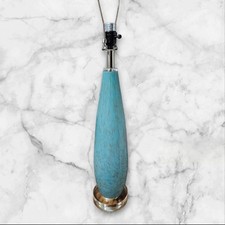 RARA lampada da tavolo MCM Murano base vetro fenicio marmo blu schizzi vorticosi