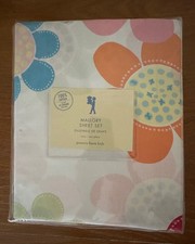 Pottery Barn Kids Mallory Cotton Sheet Set 3 Pc Twin Sz Bright Colorful Floral