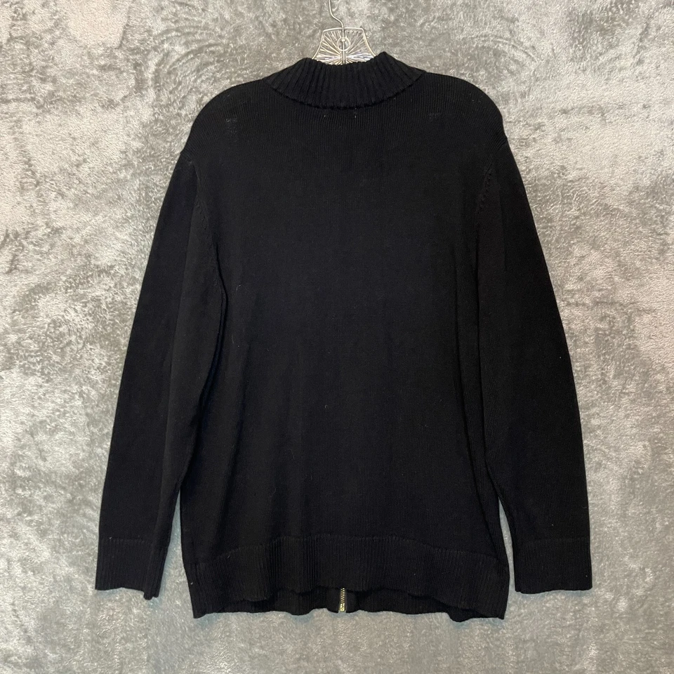 Cárdigan suéter Charter Club clásico tejido con cable cremallera completa peso pesado 3X Foto 2 de 4