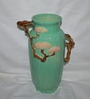 1949 Roseville Art Pottery Ming Tree Vase 583-10 MidCentury Jade Green BEAUTIFUL