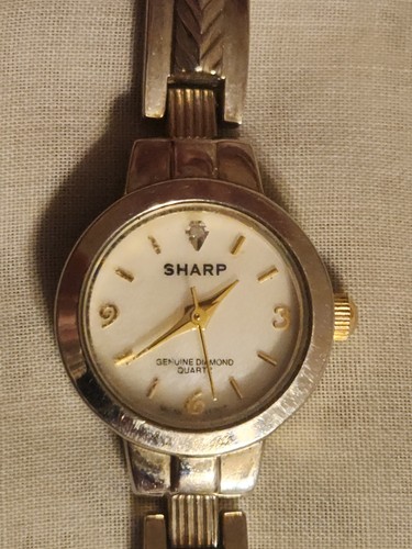Sharp Woman's Round Silver/Gold Tone Watch With A New Battery #SHP2078 ...
