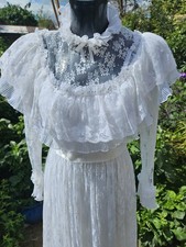 Vintage Brautkleid 70er Jahre Prairie Style