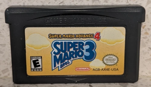 Super Mario Advance 4 Super Mario Bros 3 GBA Game Boy Advance Cartridge