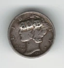 1939-D MERCURY SILVER DIME COUNTERSTAMP SHIPPING 1.29