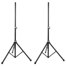 Short Microphone Stand Heavy Base Cast Iron Drum Kickstand Desk Quik Lok Black