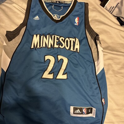 VTG Minnesota Timberwolves Jersey Mens Large Blue #22 Andrew