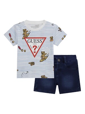 Guess Kids Completo Guess Neonata GUESS COMPLETO T-SHIRT SHORTS